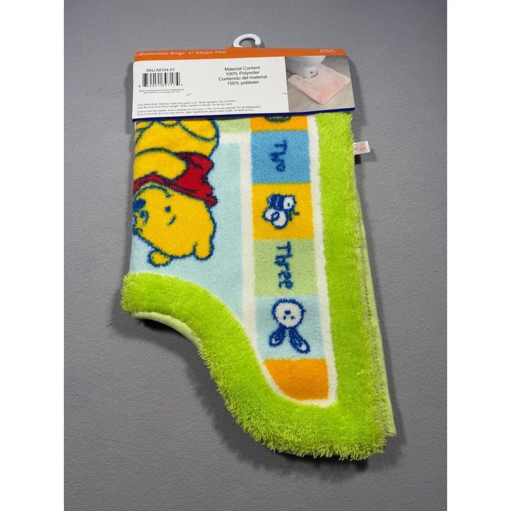 Disney Winnie the Pooh U Shape Bathroom Rug Mat Lime Green A8104-01 NEW